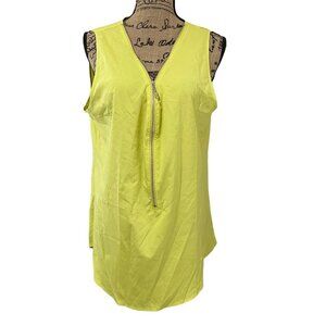 Unbranded Tank Top Size 3XL Bright Yellow with Zipper Detail